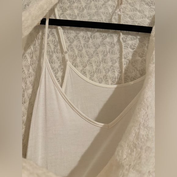 Free People Snug Bug Faux Wrap Mini Sweater Dress Cream Lace Tassel Boho - Picture 8 of 10